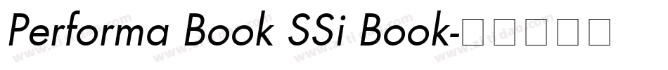 Performa Book SSi Book字体转换